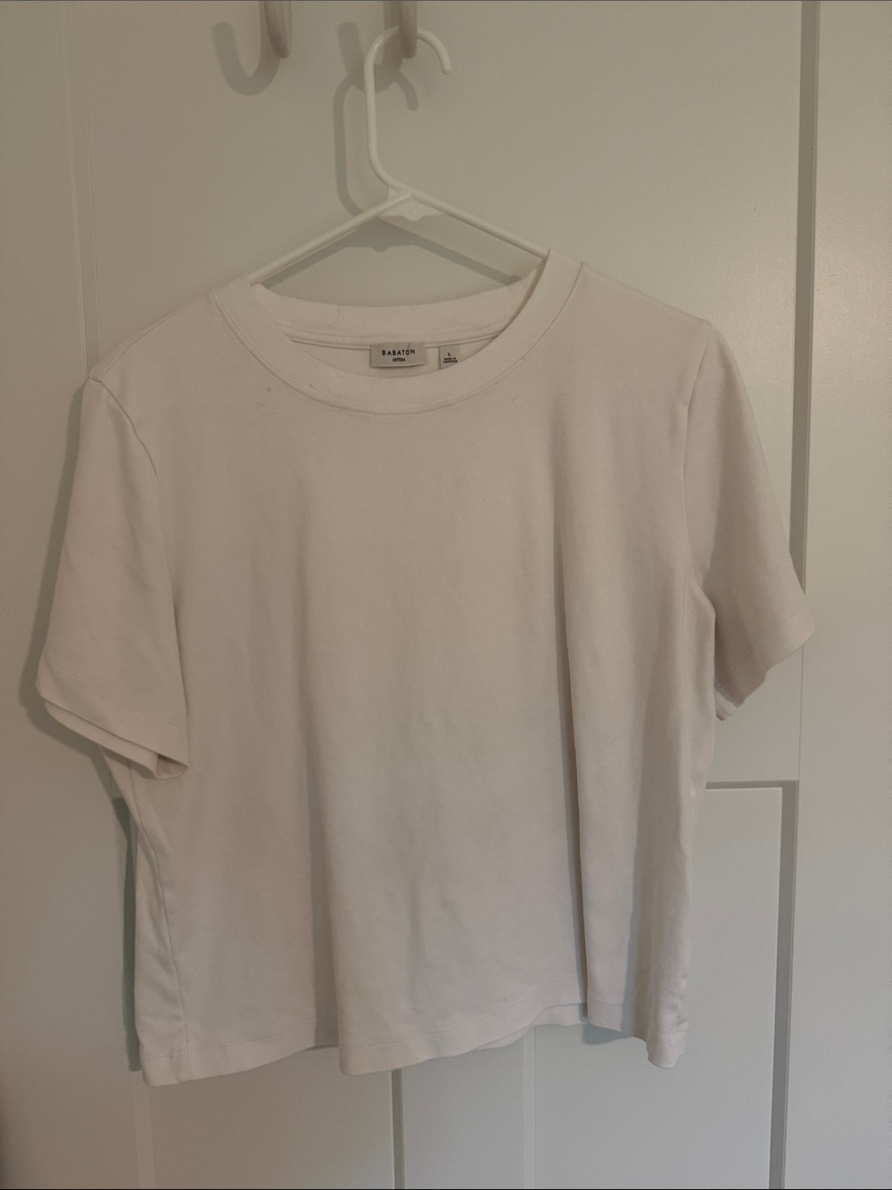 Aritzia interlock, cotton function Babaton White Relaxed Crewneck Tee